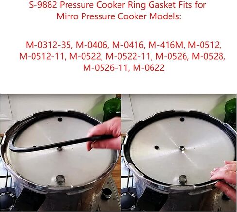 (2 قطعة) حشية بديلة لطباخ الضغط ميرو S-9882 لطباخ ضغط ميرو 12qt/16qt/22qt موديل M-0512، M-0522، M-0312، M-0416، M-0622 in Kuwait