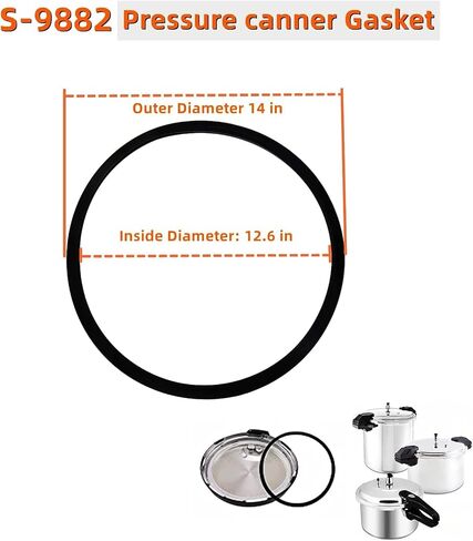 (2 قطعة) حشية بديلة لطباخ الضغط ميرو S-9882 لطباخ ضغط ميرو 12qt/16qt/22qt موديل M-0512، M-0522، M-0312، M-0416، M-0622 in Kuwait