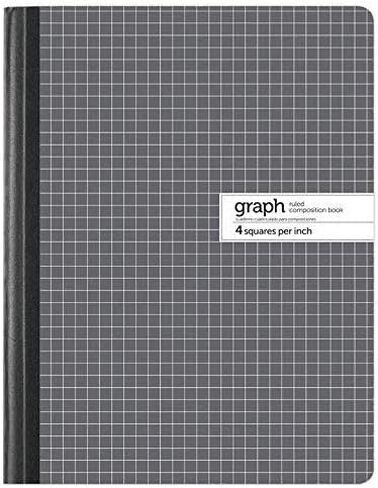 1InTheOffice Graph Composition Notebook, 9.75" x 7.5" Graphing Notebook, 100 Sheets 4 Pack in Saudi Arabia