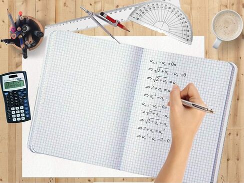 1InTheOffice Graph Composition Notebook, 9.75" x 7.5" Graphing Notebook, 100 Sheets 4 Pack in Saudi Arabia