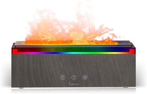 Grevol Essential Oil Diffuser for Home: Air Diffuser Long Lasting Aroma for Room - Flame Diffuser with Color Changing Light for Home Decor in Kuwait