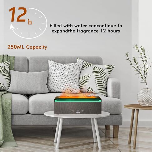 Grevol Essential Oil Diffuser for Home: Air Diffuser Long Lasting Aroma for Room - Flame Diffuser with Color Changing Light for Home Decor in Kuwait