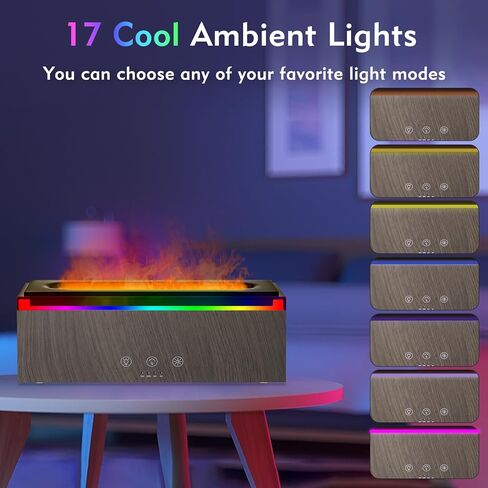 Grevol Essential Oil Diffuser for Home: Air Diffuser Long Lasting Aroma for Room - Flame Diffuser with Color Changing Light for Home Decor in Kuwait