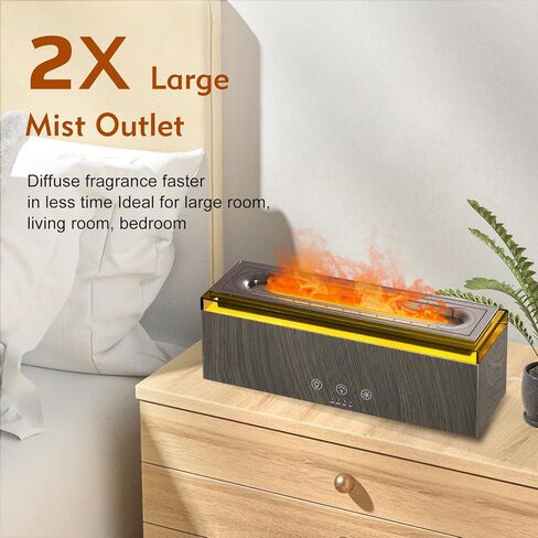 Grevol Essential Oil Diffuser for Home: Air Diffuser Long Lasting Aroma for Room - Flame Diffuser with Color Changing Light for Home Decor in Kuwait