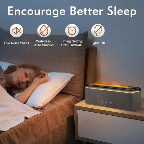 Grevol Essential Oil Diffuser for Home: Air Diffuser Long Lasting Aroma for Room - Flame Diffuser with Color Changing Light for Home Decor in Kuwait