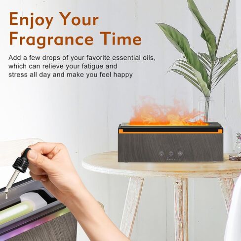 Grevol Essential Oil Diffuser for Home: Air Diffuser Long Lasting Aroma for Room - Flame Diffuser with Color Changing Light for Home Decor in Kuwait