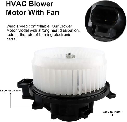 محرك منفاخ Youxmoto 700270 HVAC مع قفص مروحة Ford Fusion 2010-2012، مناسب لسيارة Lincoln MKZ 2010-2012، مناسب لسيارة Mercury Milan 2010-2011، 75874 PM9381 in Saudi Arabia