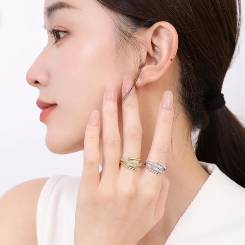 Meissa Thumb Ring for Women 925 Sterling Silver Open Front Ring Hug Ring Handmade Chunky Bands Gold Plated Ring Size Adjustable, Gold in Saudi Arabia