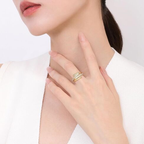 Meissa Thumb Ring for Women 925 Sterling Silver Open Front Ring Hug Ring Handmade Chunky Bands Gold Plated Ring Size Adjustable, Gold in Saudi Arabia