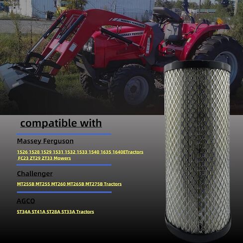 فلتر الهواء 3607884M92 3607884M91 متوافق مع تشالنجر MT255 MT255B MT260 MT265B MT275B وماسي فيرغسون ZT29 ZT33 FC23 1233 1526 1528 1529 1531 1532 1533 1540 in Kuwait