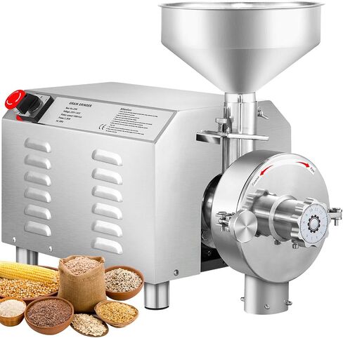 VEVOR Soybean Grinder Commercial Grinding Machine for Spices 3000W Corn Mill Grinder 50-60 KG/H Stainless Steel Corn Grinder Industrial Flour Milling Machine for Pepper Soybean Peanut Herbs Grains in Saudi Arabia