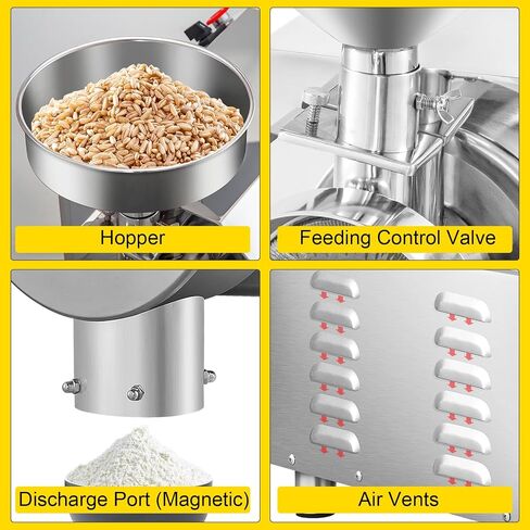 VEVOR Soybean Grinder Commercial Grinding Machine for Spices 3000W Corn Mill Grinder 50-60 KG/H Stainless Steel Corn Grinder Industrial Flour Milling Machine for Pepper Soybean Peanut Herbs Grains in Saudi Arabia