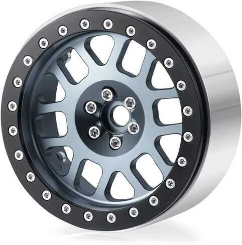 RCHUBAM Aluminum 2.6" Beadlock Wheels Rims for 1/10 Axial RR10 90048 90018 90053 Wraith Black Mamba 2.6" Mud Swamp Tires (Black) in Saudi Arabia