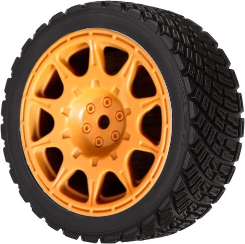 4 قطع 65 مم RC Rally Car إطارات مطاطية وإطارات عجلات بلاستيكية عتيقة 12 مم سداسية لـ 1/10 RC على الطريق الانجراف Rally Racing Car HSP Tamiya Sakura HPI HSP TT02 قطع غيار الشاحنات (10 تكلم-ذهبي) in Kuwait