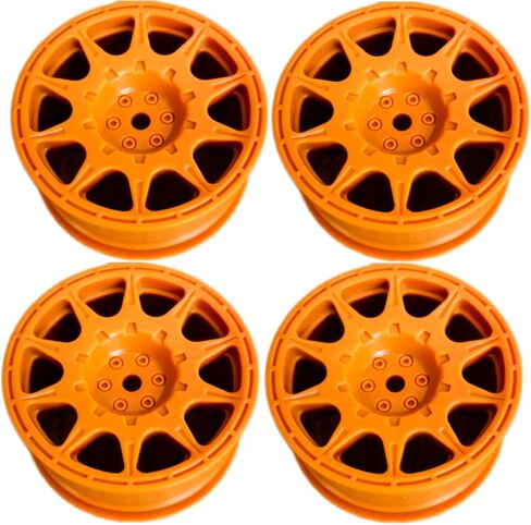 4 قطع 65 مم RC Rally Car إطارات مطاطية وإطارات عجلات بلاستيكية عتيقة 12 مم سداسية لـ 1/10 RC على الطريق الانجراف Rally Racing Car HSP Tamiya Sakura HPI HSP TT02 قطع غيار الشاحنات (10 تكلم-ذهبي) in Kuwait