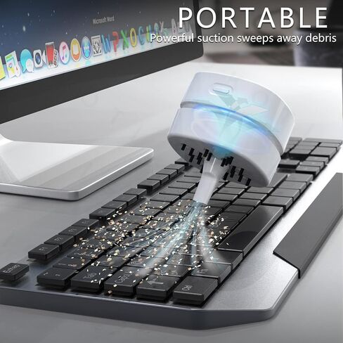 مكنسة كهربائية صغيرة لسطح المكتب من IGOKOTI، مكنسة كهربائية للوحة مفاتيح شحن USB مع نمط، مكنسة كهربائية صغيرة قابلة للفصل والمحمولة للمكتب، مكنسة مكتب لاسلكية للتنظيف والغبار والفتات والكمبيوتر in Kuwait