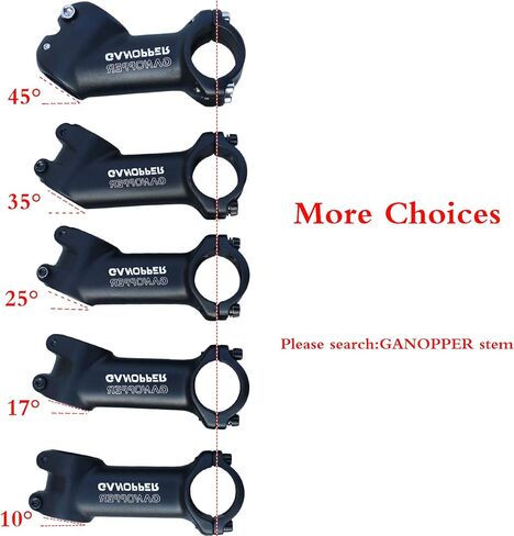 GANOPPER 35 Degree 25.4/31.8 Universal Bike Stem 70mm 80mm 90mm 100mm 110mm Road Bicycle Handlebar Stem with Bicycle Shim in Kuwait