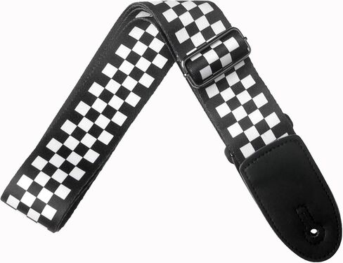 AZOR Guitar Straps for Acoustic Electric Guitar Bass, Vintage Woven Guitar Strap Adijustable with Genuine Leather Ends,Come with Strap Button 1 Pair Strap Locks and 3 Guitar Picks(21030) in Saudi Arabia