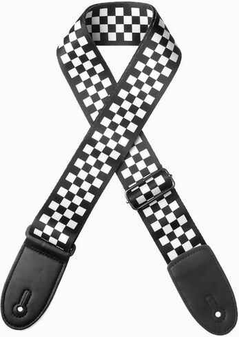 AZOR Guitar Straps for Acoustic Electric Guitar Bass, Vintage Woven Guitar Strap Adijustable with Genuine Leather Ends,Come with Strap Button 1 Pair Strap Locks and 3 Guitar Picks(21030) in Saudi Arabia
