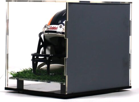 Mini Football Helmet Display Case Stand (2Pack) Box Sports Memorabilia Collectibles (Mirror Platform (2-Pack)) in Kuwait