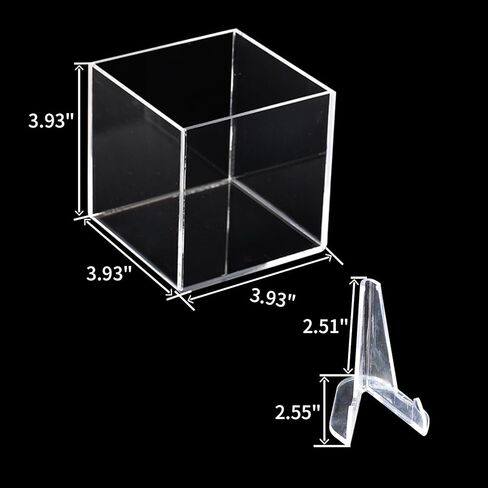 حافظة عرض من الأكريليك الشفاف من AnRui للمقتنيات التذكارية، علبة عرض حامل حلقة بيسبول مكعبة، صندوق تخزين مربع صغير لشخصيات الحركة، الصور، الكريستال، المجوهرات، عرض الحلوى in Kuwait
