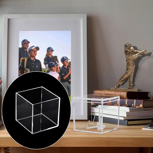 حافظة عرض من الأكريليك الشفاف من AnRui للمقتنيات التذكارية، علبة عرض حامل حلقة بيسبول مكعبة، صندوق تخزين مربع صغير لشخصيات الحركة، الصور، الكريستال، المجوهرات، عرض الحلوى in Kuwait