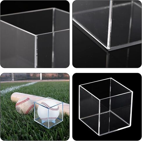 حافظة عرض من الأكريليك الشفاف من AnRui للمقتنيات التذكارية، علبة عرض حامل حلقة بيسبول مكعبة، صندوق تخزين مربع صغير لشخصيات الحركة، الصور، الكريستال، المجوهرات، عرض الحلوى in Kuwait