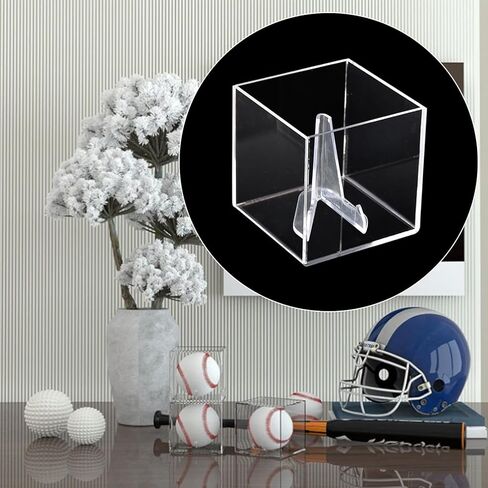 حافظة عرض من الأكريليك الشفاف من AnRui للمقتنيات التذكارية، علبة عرض حامل حلقة بيسبول مكعبة، صندوق تخزين مربع صغير لشخصيات الحركة، الصور، الكريستال، المجوهرات، عرض الحلوى in Kuwait