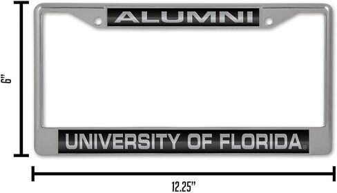 Rico Industries NCAA Florida Gators Alumni Laser Cut Inlaid Standard Chrome License Plate Frame in Saudi Arabia