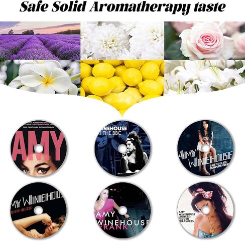 Car Air Freshener Winehouse Album Cover 6pcs, Car Vent Clip Air Diffuser, Record Player Car Fresheners for Women and Men, Air Freshener Car Accessories for Music Fans Gift in Kuwait