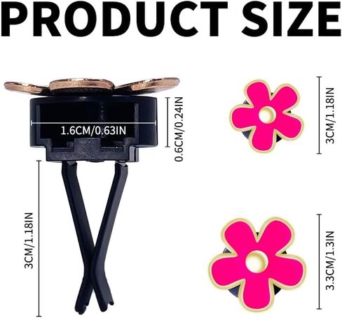 ديزي زهرة الهواء تنفيس كليب الهواء المعطر اكسسوارات السيارات لطيف زينة السيارة للنساء الفتيات (أبيض، أبيض، أبيض) in Kuwait