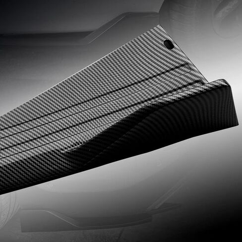 Blueshyhall سيارة المصد الخلفي ABS العالمي 1 زوج مصد الشفاه قطاع المفسد الجانب الحاجز تنورة الشفاه الفاصل المضادة للخدش حامي - ألياف الكربون in Kuwait