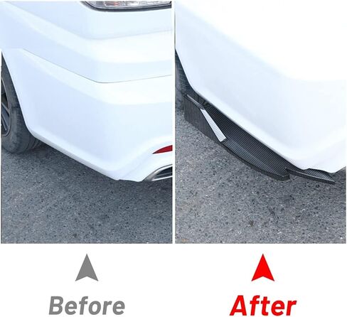 Blueshyhall سيارة المصد الخلفي ABS العالمي 1 زوج مصد الشفاه قطاع المفسد الجانب الحاجز تنورة الشفاه الفاصل المضادة للخدش حامي - ألياف الكربون in Kuwait