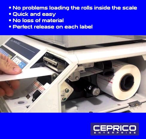CEPRICO - ملصقات مقياس CAS 8010 | 36 لفة لموازين CAS | ملصق مقياس الطباعة CAS lst-8010 | الجودة للمقياس الرقمي CAS | يو بي سي | كاس ليرة لبنانية 1000 | 700 ملصق للموازين | جربها in Kuwait