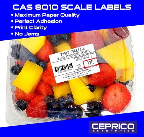 CEPRICO - ملصقات مقياس CAS 8010 | 36 لفة لموازين CAS | ملصق مقياس الطباعة CAS lst-8010 | الجودة للمقياس الرقمي CAS | يو بي سي | كاس ليرة لبنانية 1000 | 700 ملصق للموازين | جربها in Kuwait
