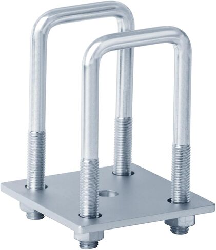2 Sets Heavy Duty Square U-Bolt Tieplate,Inner Size:2"W x 4-1/4"L Electrogalvanized U-Bolts with 5mm Thickness Washers and Nuts,for Sailboat Trailer Automobiles Trailer Industrial Parts in Saudi Arabia