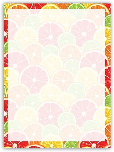 Citrus Stationery - 8.5 x 11-60 Letterhead Sheets - Fruit Letterhead (Citrus) in Saudi Arabia