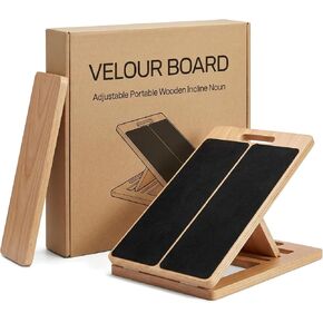 Premium Wooden Slant Board, Adjustable Calf Stretcher & Squat Wedge with 5 Incline Angles, Anti-Slip Surface, Supports 550 lbs, Plantar Fasciitis Relief Tool for Home Gym & Office in Kuwait