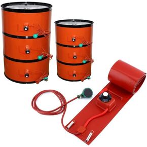 55 Gallon Metal Drum Heater - 220V Silicone Pail Heater Pad with Adjustable Thermostat, Efficient Barrel Band for Honey Oil and Liquid Heating, Durable & Practical in Kuwait