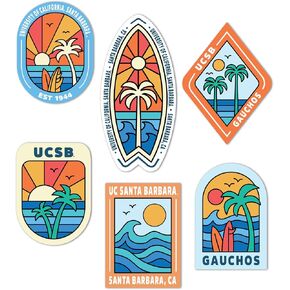 Desert Cactus University of California Santa Barbara Sticker UCSB Gauchos Vinyl Decals Laptop Water Bottle Car Scrapbook T2 (Type 2-Surfing) in Saudi Arabia