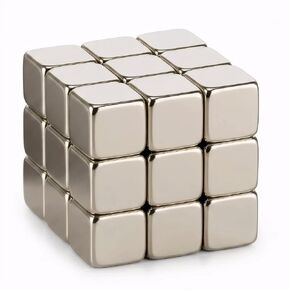 مغناطيس مكعب نيوديميوم 1/4x1/4x1/4 بوصة N48 - مغناطيس مربع قوي للأرض النادرة للثلاجة والسبورة البيضاء وتنظيم المكاتب والمشروعات العلمية (27 حزمة) in Saudi Arabia