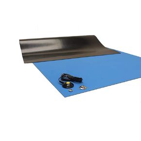 Rubber ESD Anti-Static HIGH Temperature Soldering MAT-30" X 72" (2.5' x 6') - 0.08" Thick- with Ground Cable-Blue in Kuwait