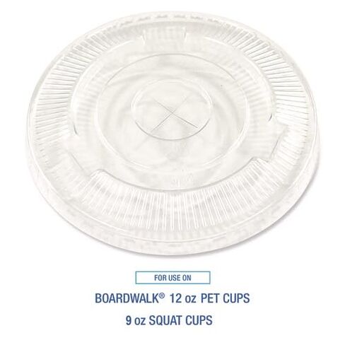 Boardwalk Crystal-Clear Cold Cup Straw-Slot Lids, Fits 9 oz to 10 oz Cold Cups, Plastic, Clear, 1,000/Carton in Kuwait