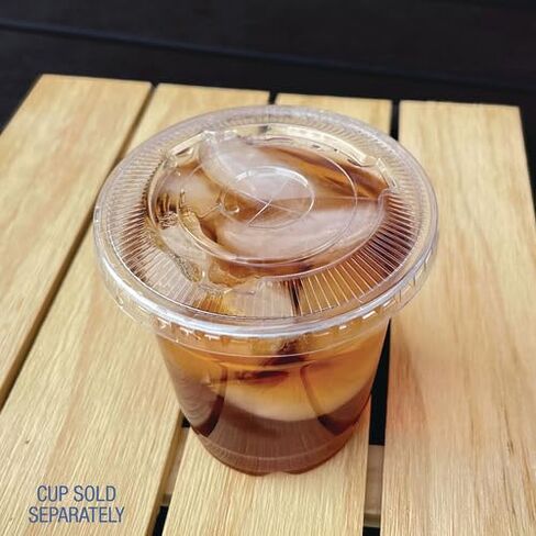 Boardwalk Crystal-Clear Cold Cup Straw-Slot Lids, Fits 9 oz to 10 oz Cold Cups, Plastic, Clear, 1,000/Carton in Kuwait