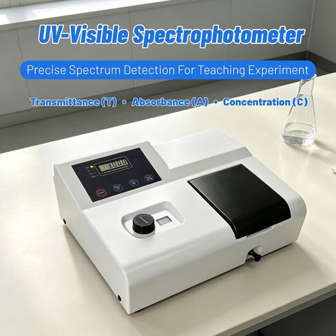 UV-752N UV Visible Spectrophotometer 195-1020nm, 4nm Bandwidth, LCD Display, RS232 PC Data Output, Lab UV Spectrometer for School, Water, Food & Agriculture Test in Kuwait