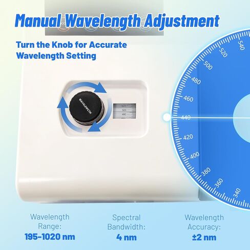 UV-752N UV Visible Spectrophotometer 195-1020nm, 4nm Bandwidth, LCD Display, RS232 PC Data Output, Lab UV Spectrometer for School, Water, Food & Agriculture Test in Kuwait