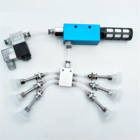 Vacuum Suction Cup Industrial Manipulator Fittings Vacuum Generator air Exhaust Solenoid Valve tracheal Muffler Fittings(Set 1 Black) in Kuwait