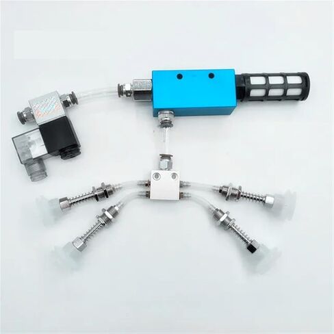 Vacuum Suction Cup Industrial Manipulator Fittings Vacuum Generator air Exhaust Solenoid Valve tracheal Muffler Fittings(Set 1 Black) in Kuwait