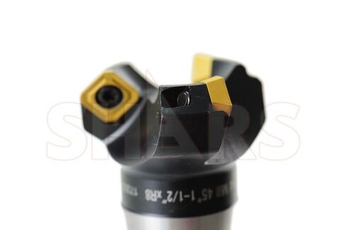 شارس 1-1/2 بوصة 45 درجة مطحنة نهاية الوجه القابلة للفهرسة R8 Arbor 3FL SEHT + شهادة جديدة 404-2387 وات [ in Kuwait