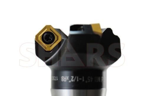 شارس 1-1/2 بوصة 45 درجة مطحنة نهاية الوجه القابلة للفهرسة R8 Arbor 3FL SEHT + شهادة جديدة 404-2387 وات [ in Kuwait